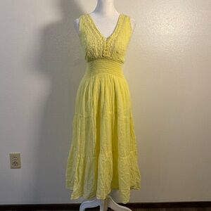 Vintage yellow embellished dress